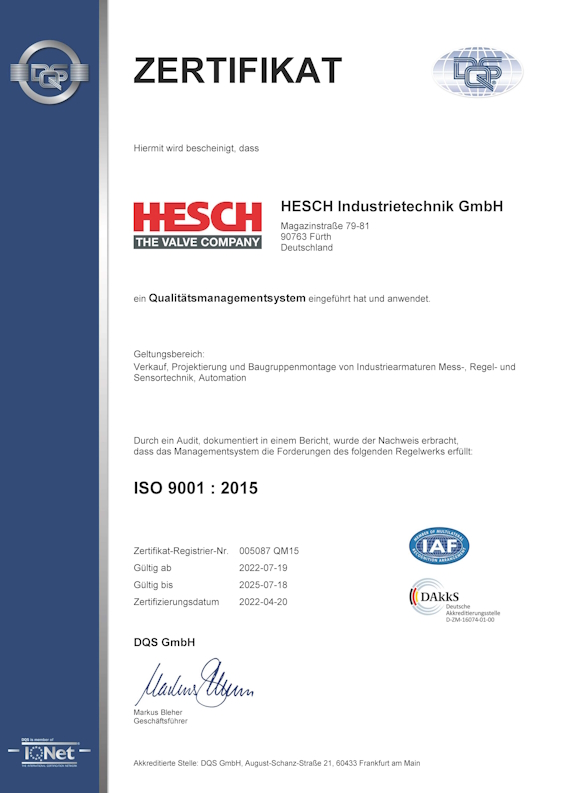 hesch ISO 9001 de