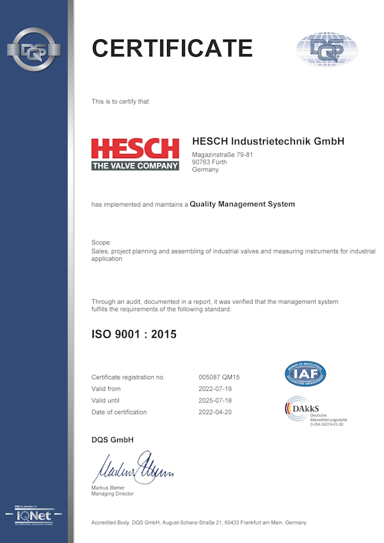 hesch ISO 9001 en